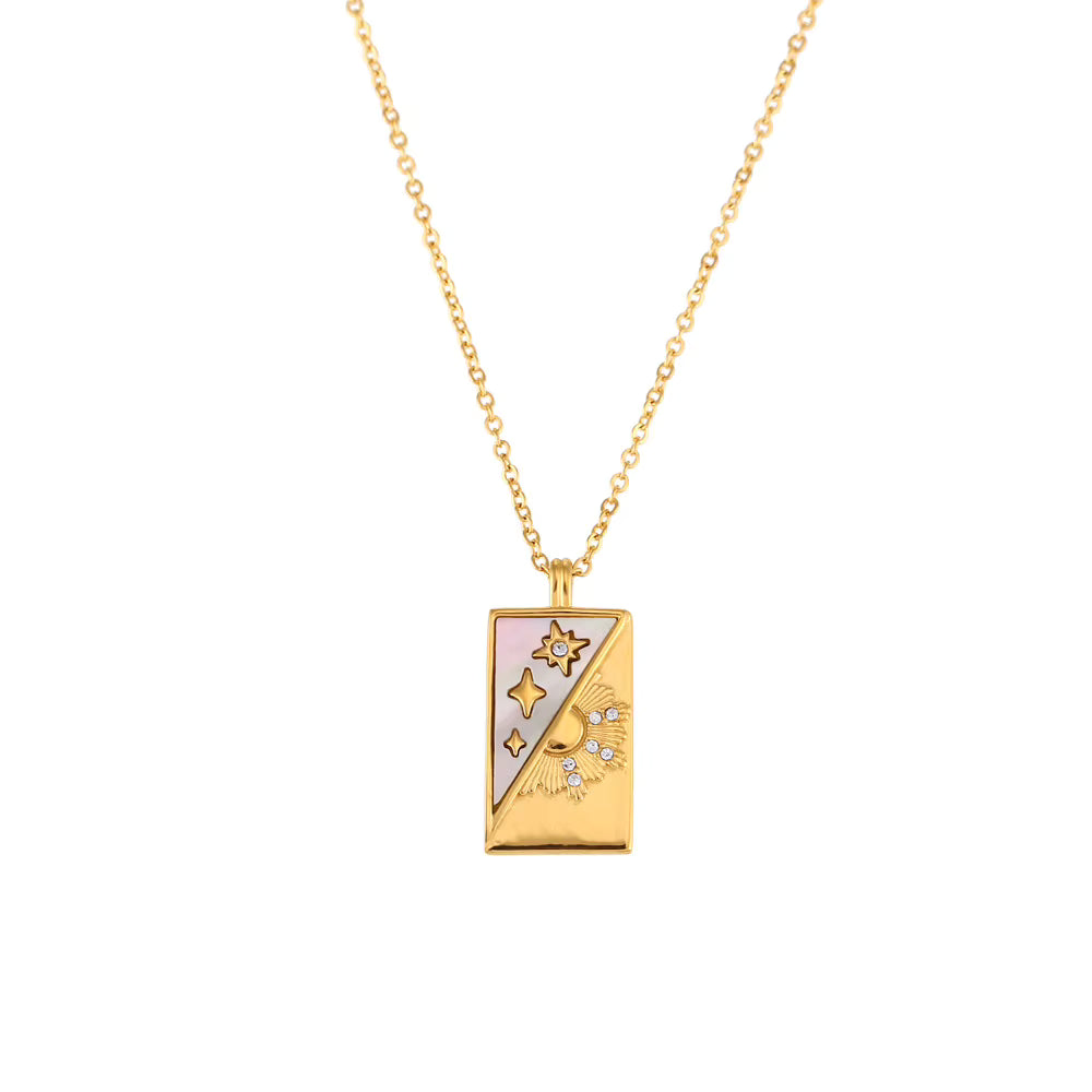 Star Sun Mother of Pearl Pendant