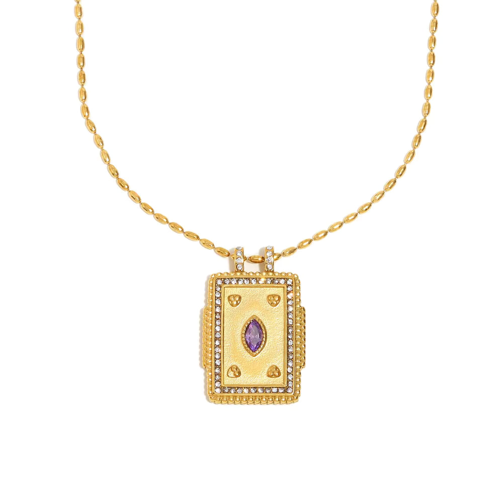 Purple Marquise Pendant