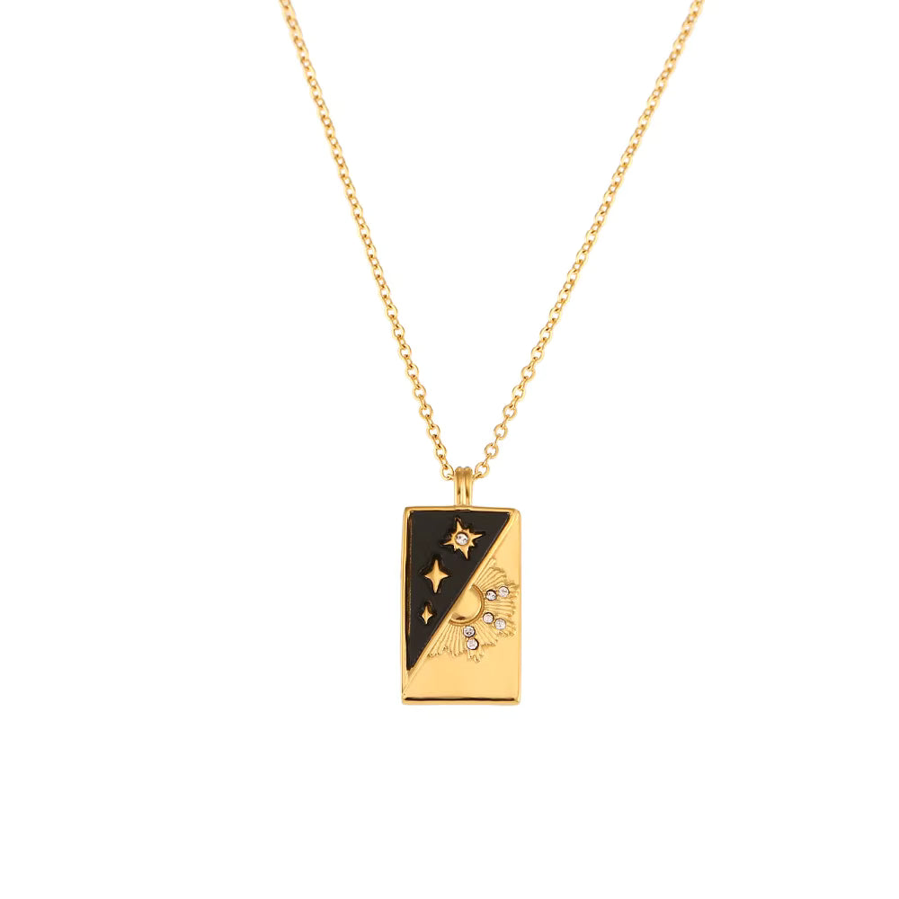 Star Sun Black Pendant